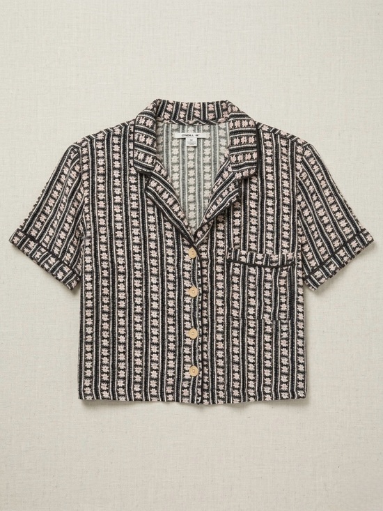 O'Neill Tops - O'Neill Black and White Striped Button Down Shirt